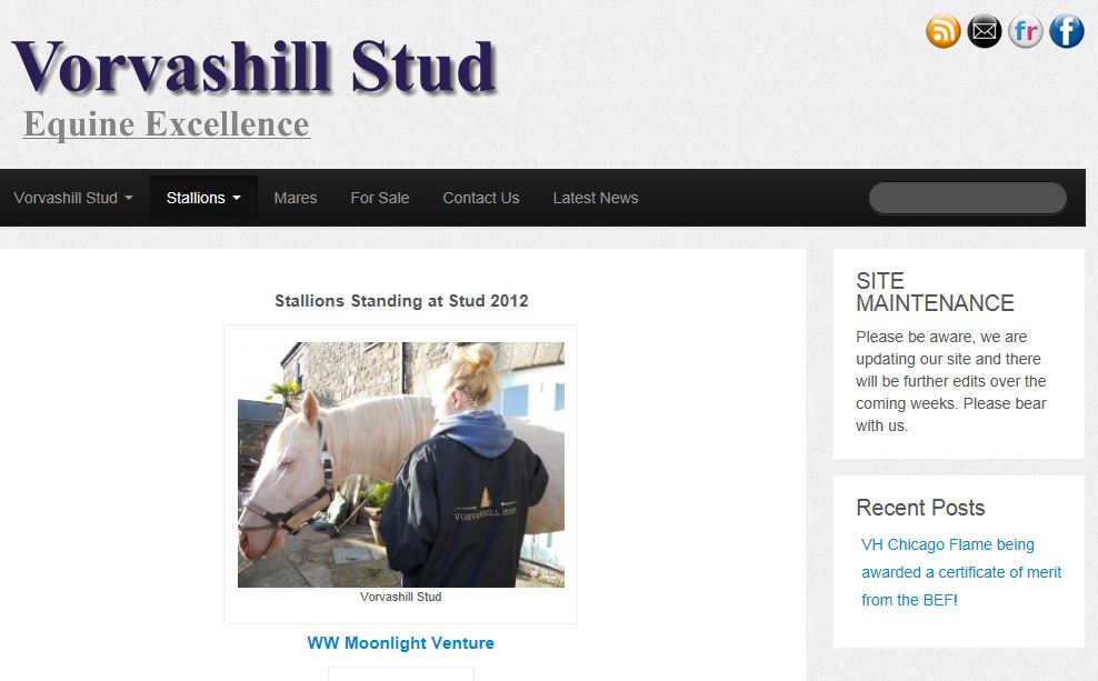 New Self Managed site for VorvasHill Stud